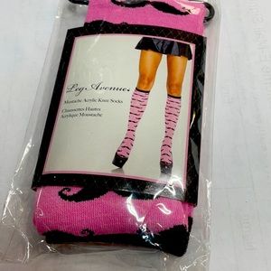 Cutest Mustache Acrylic Knee Socks